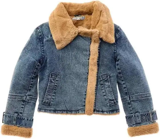 Denim Fur Lined Jacket