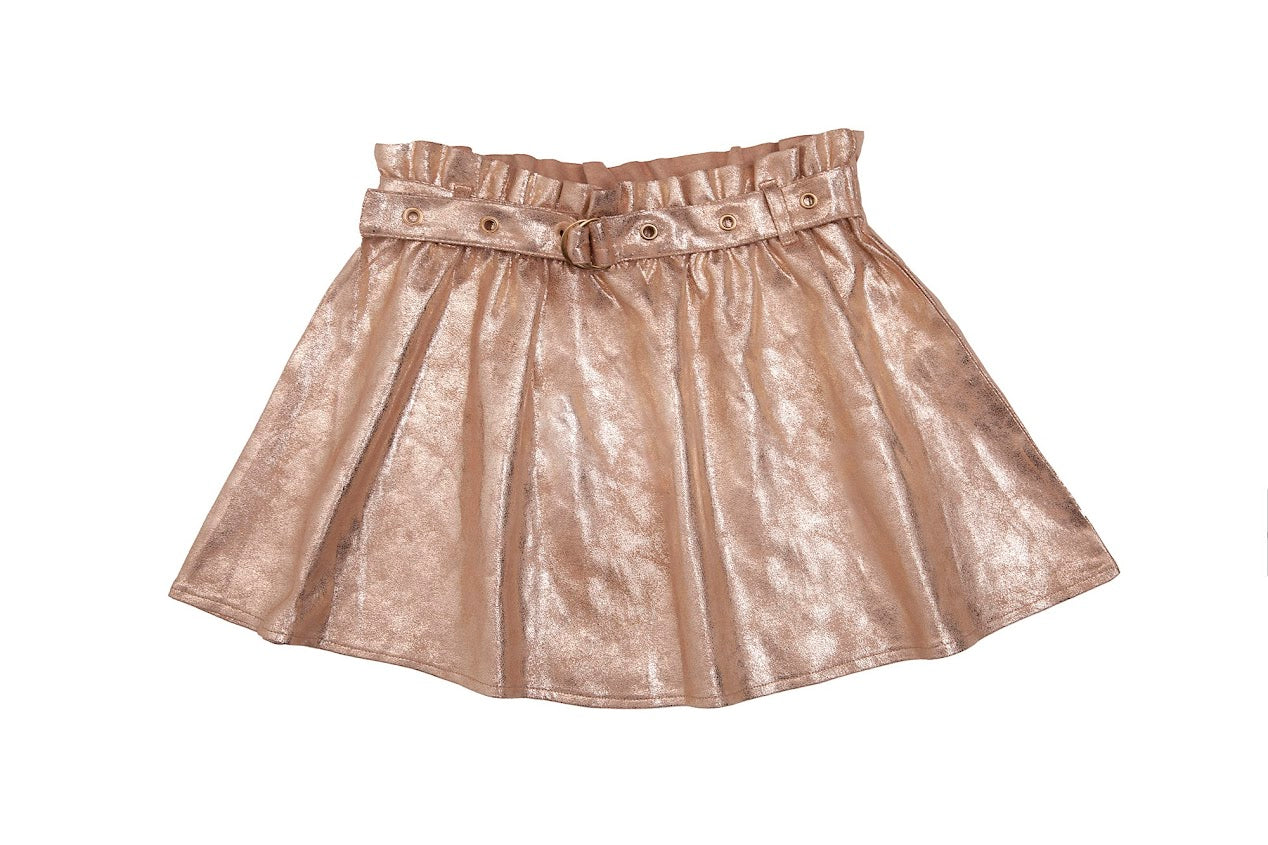 Gold Moto skirt