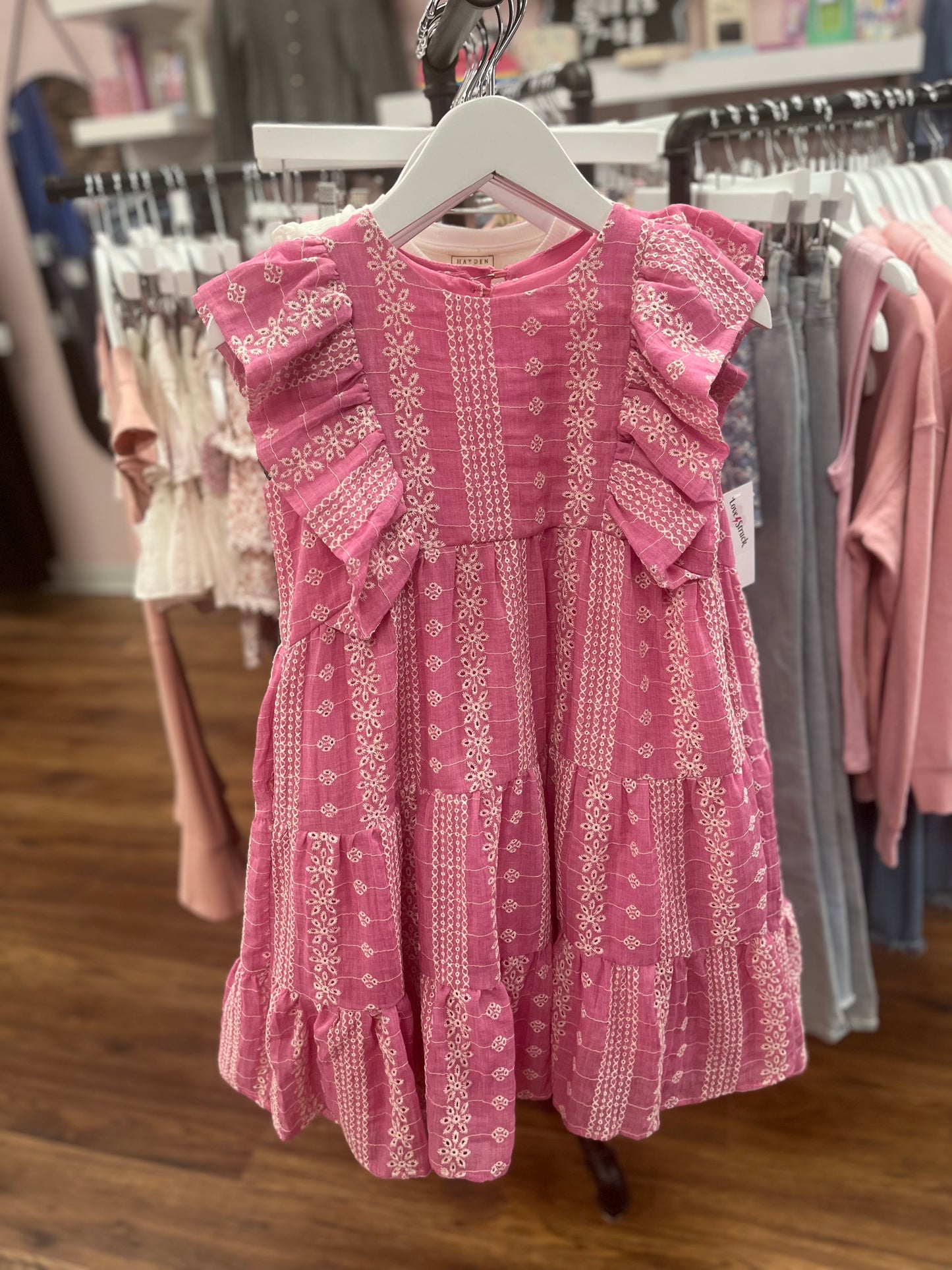 Pink Print Dress