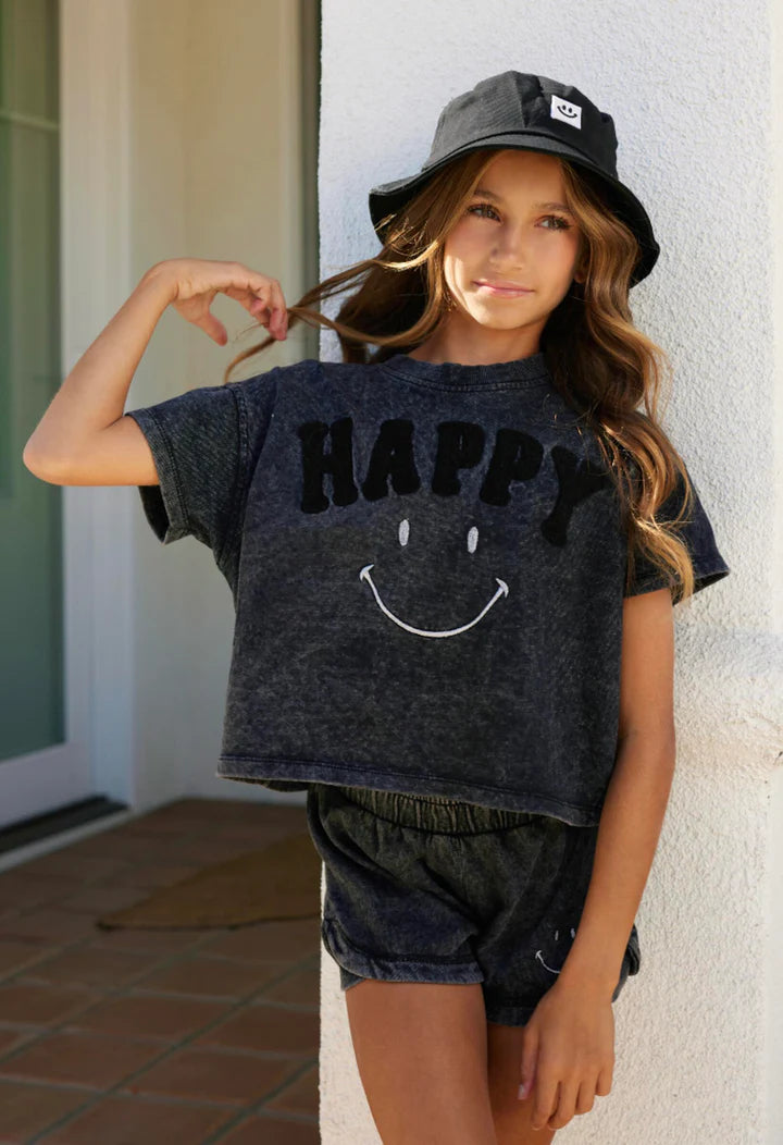 Black Happy Tee
