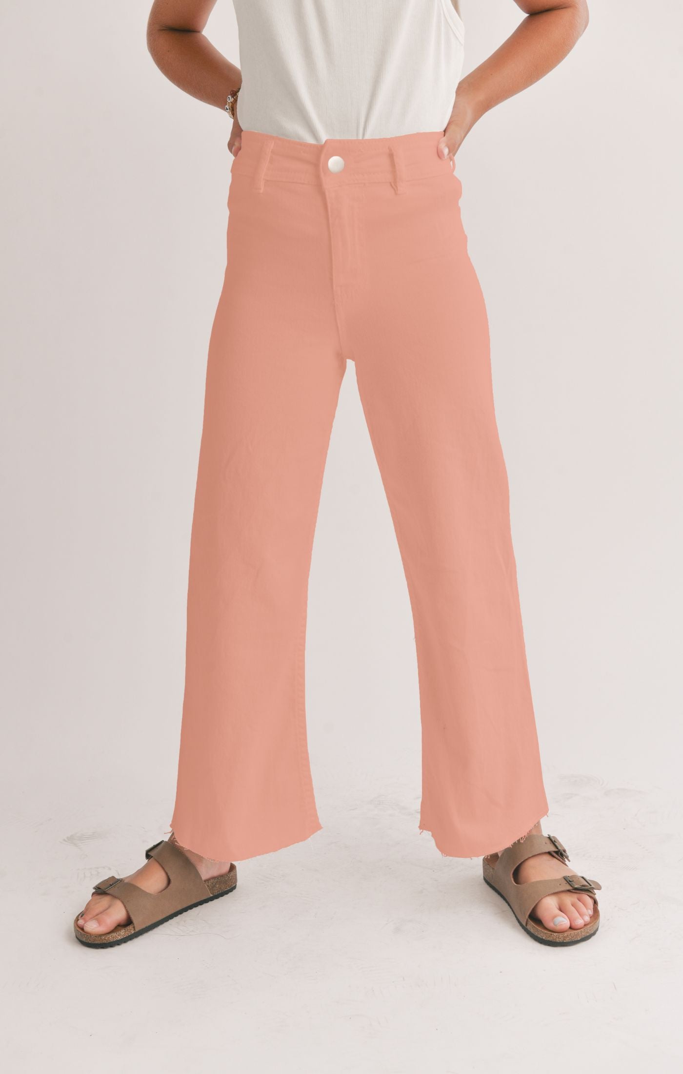 Coral Wide Leg Denim Pant