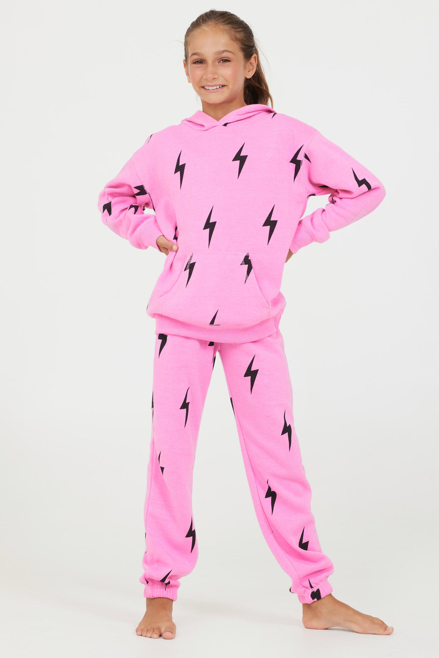 Pink lightning bolt hoodie