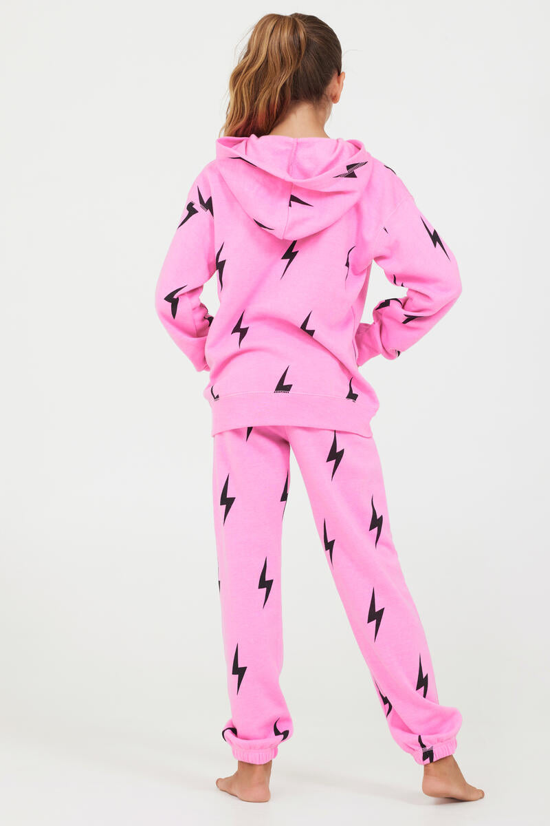 Pink lightning bolt hoodie