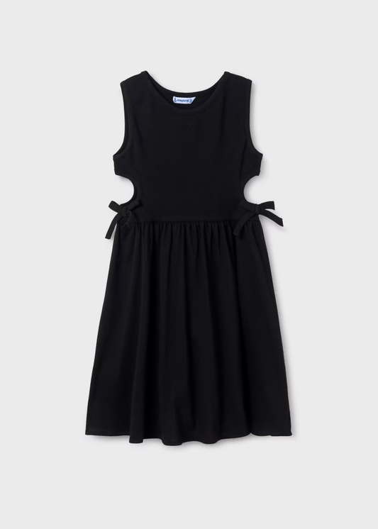 Knit Dress Cut Out Black Dress