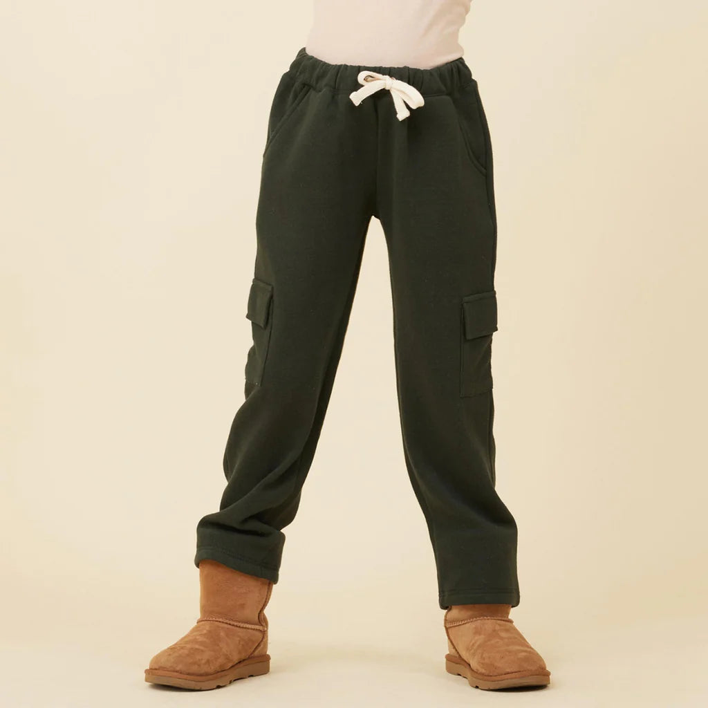 Forest Green Wide Leg Cargo Pant