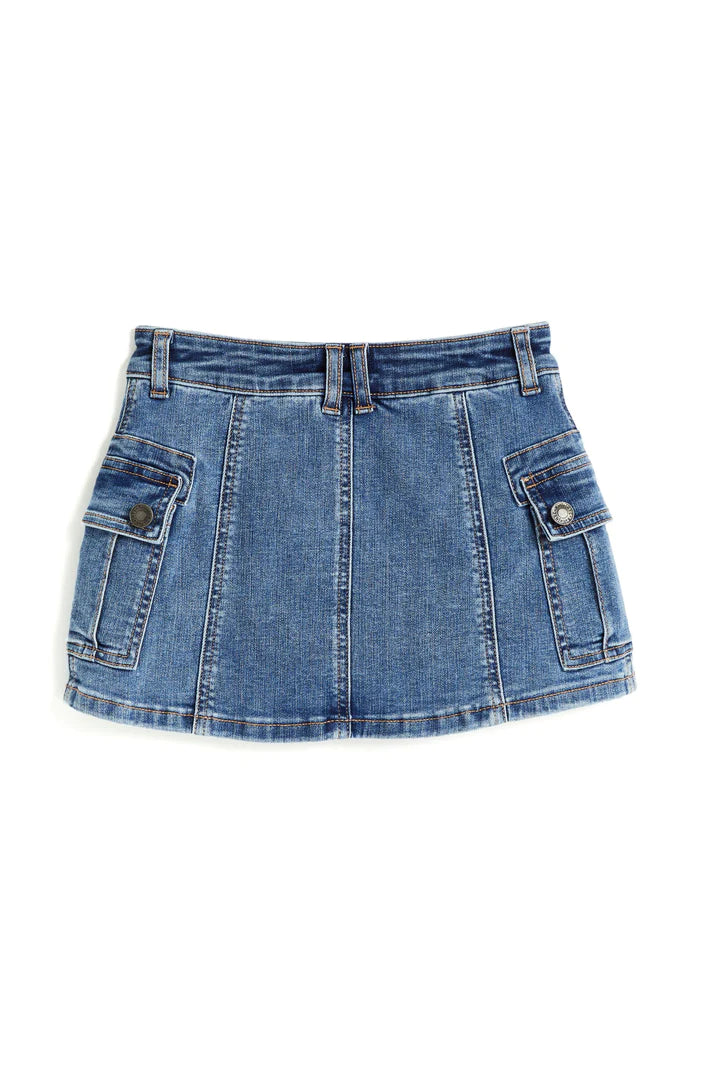 Denim Cargo Pocket Skort