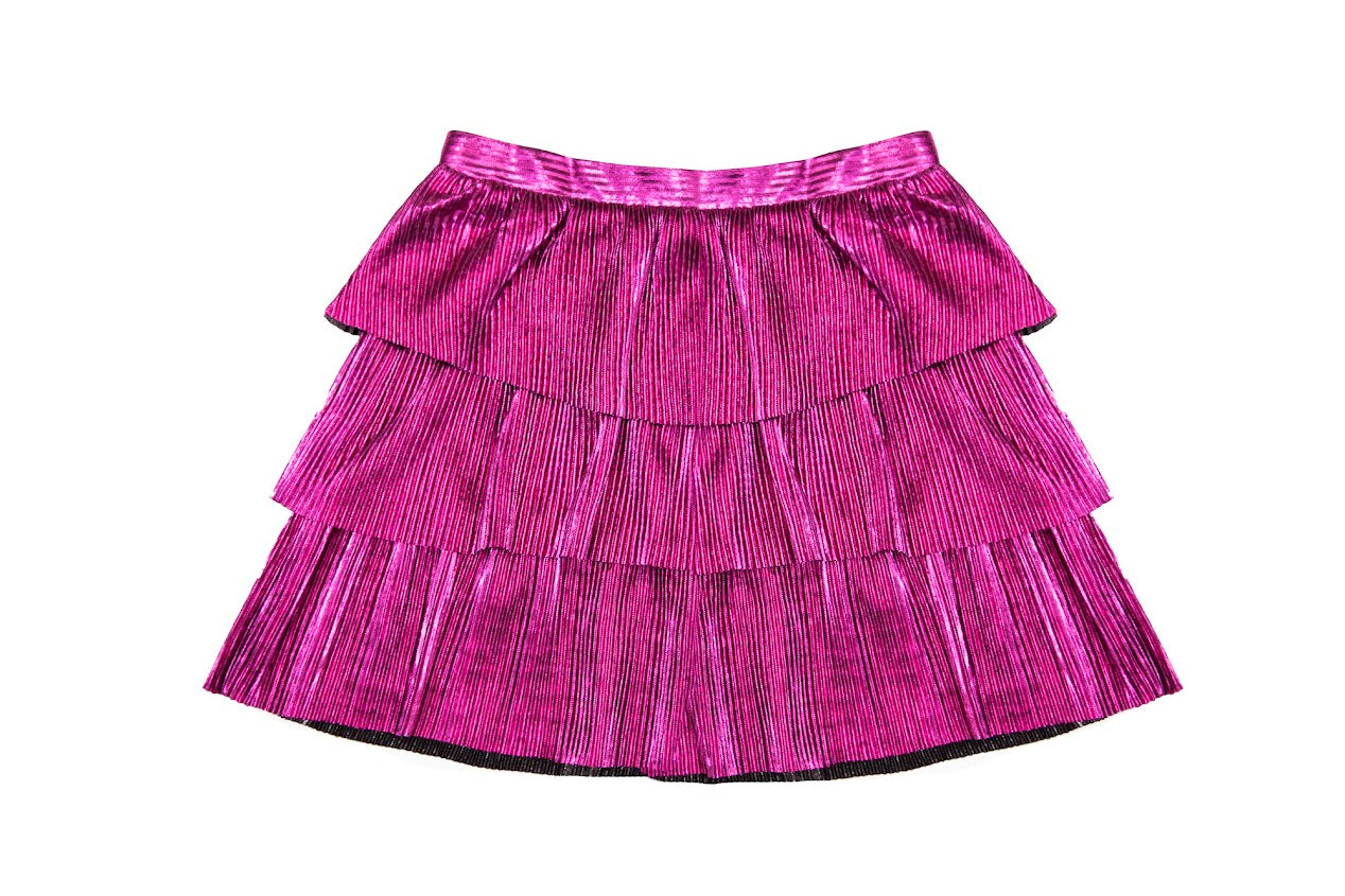 Berry metallic skirt