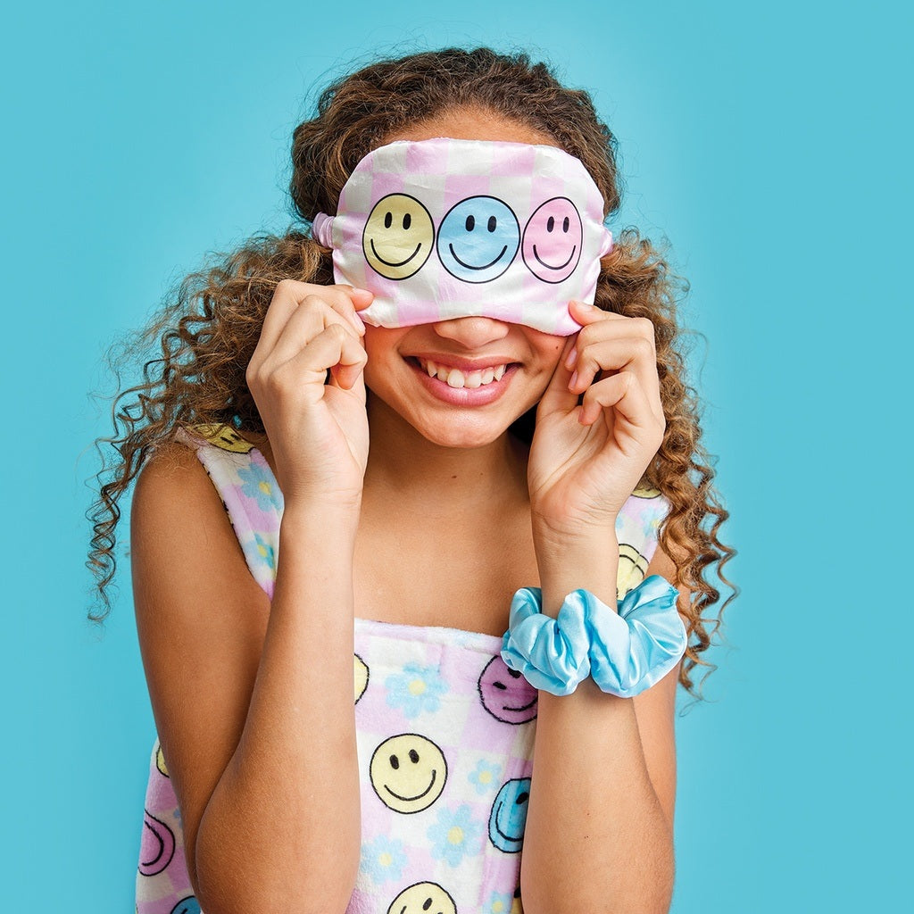 Happy Check Eye Mask & Scrunchie Set