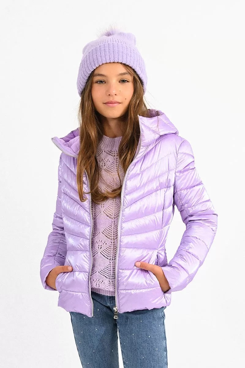Lilac puffer jacket